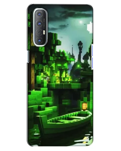 Чехол для OPPO Reno 3 Pro с картинкой «Minecraft лесной пейзаж»