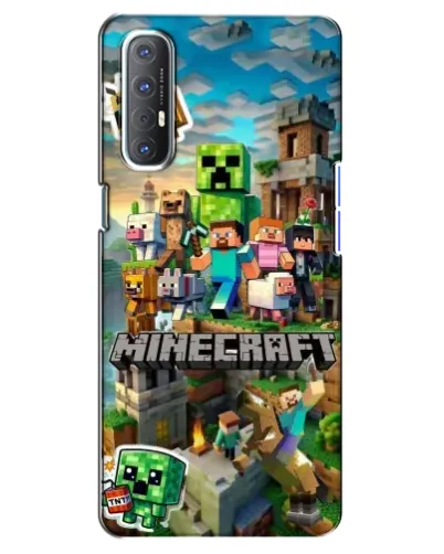 Чехол для OPPO Reno 3 Pro с картинкой «Замок Minecraft»