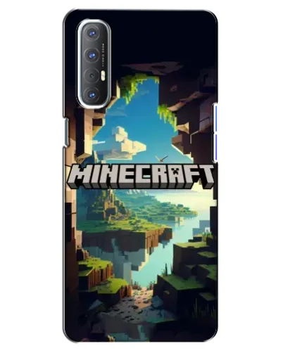Чехол для OPPO Reno 3 Pro с картинкой «Пещера Майнкрафт»