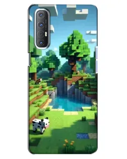Чехол для OPPO Reno 3 Pro с картинкой «Minecraft летний день»
