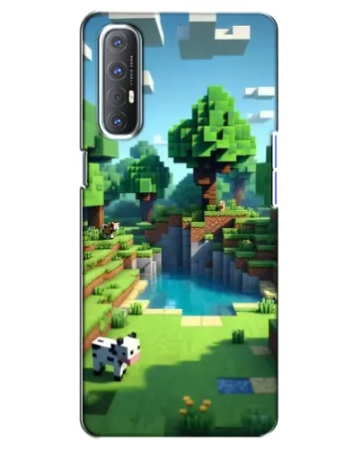 Чехол для OPPO Reno 3 Pro с картинкой «Minecraft летний день»