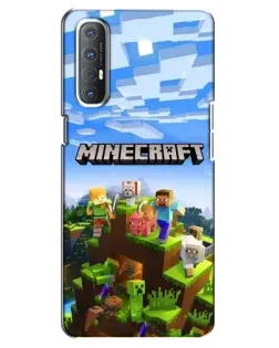 Чехол для OPPO Reno 3 Pro с картинкой «Minecraft классический мир»