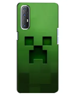 Чехол для OPPO Reno 3 Pro с картинкой «Крипер микро-дизайн»