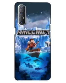 Чехол для OPPO Reno 3 Pro с картинкой «Minecraft ледяной мир»