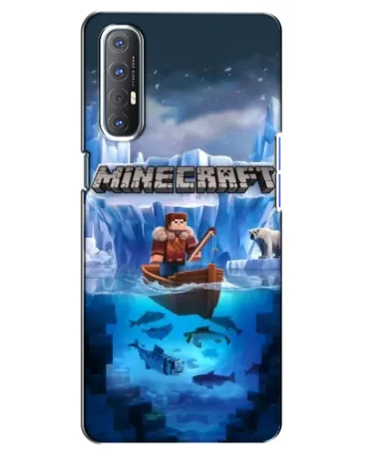 Чехол для OPPO Reno 3 Pro с картинкой «Minecraft ледяной мир»