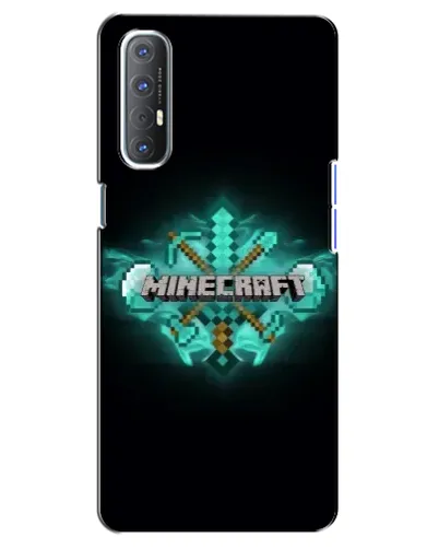 Чехол для OPPO Reno 3 Pro с картинкой «Minecraft Diamond лого»