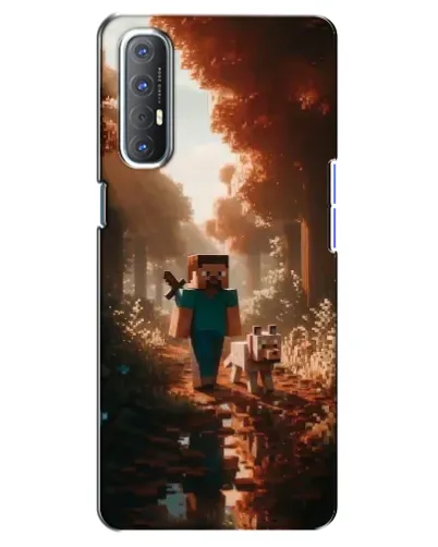 Чехол для OPPO Reno 3 Pro с картинкой «Стив в лесу»