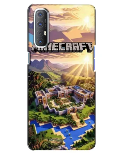 Чехол для OPPO Reno 3 Pro с картинкой «Minecraft панорама»