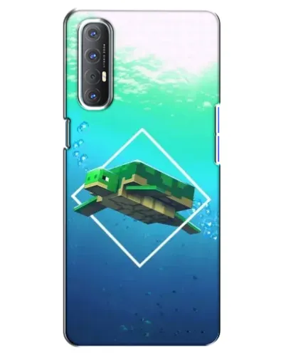 Чехол для OPPO Reno 3 Pro с картинкой «Черепаха Minecraft» Чехол для OPPO Reno 3 Pro с картинкой «Черепаха Minecraft»
