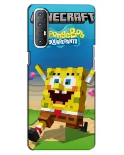 Чехол для OPPO Reno 3 Pro с картинкой «Губка Боб Minecraft» Чехол для OPPO Reno 3 Pro с картинкой «Губка Боб Minecraft»