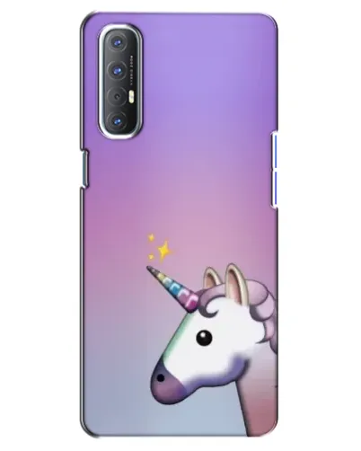 Чехол для OPPO Reno 3 Pro с картинкой «Единорог градиент»