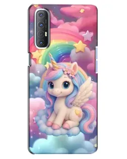 Чехол для OPPO Reno 3 Pro с картинкой «Маленький единорог»