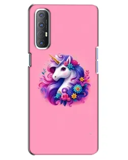 Чехол для OPPO Reno 3 Pro с картинкой «Сказочный единорог»