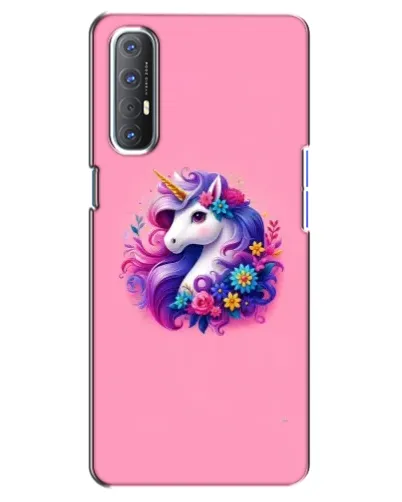 Чехол для OPPO Reno 3 Pro с картинкой «Сказочный единорог»