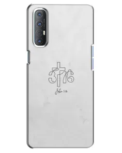 Чехол для OPPO Reno 3 Pro с картинкой «Иоанна 3:16 Крест»
