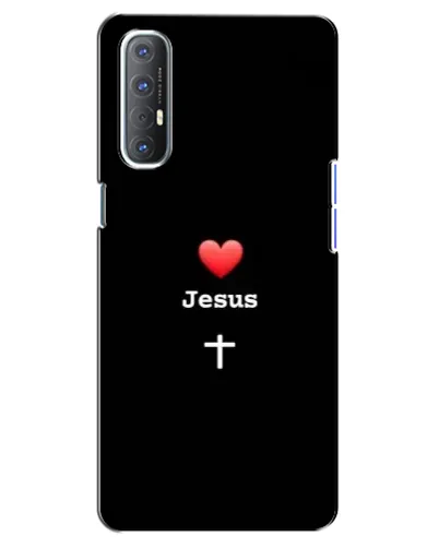 Чехол для OPPO Reno 3 Pro с картинкой «Сердце - Jesus» Чехол для OPPO Reno 3 Pro с картинкой «Сердце - Jesus»