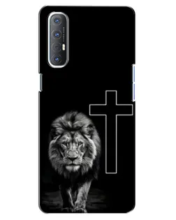 Чехол для OPPO Reno 3 Pro с картинкой «Лев и Крест»