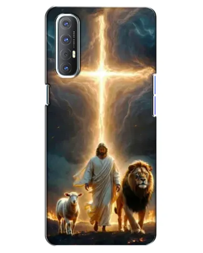 Чехол для OPPO Reno 3 Pro с картинкой «Лев Иуды и Свет» Чехол для OPPO Reno 3 Pro с картинкой «Лев Иуды и Свет»