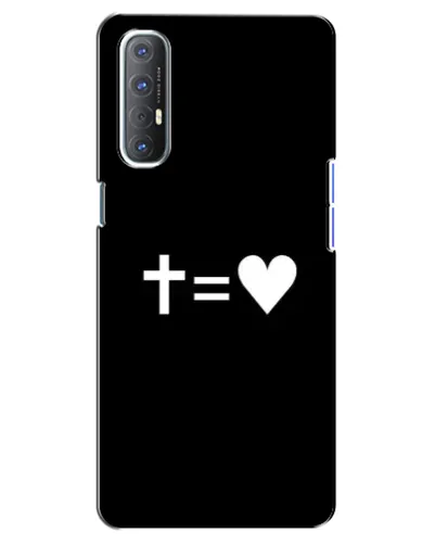 Чехол для OPPO Reno 3 Pro с картинкой «Крест и Сердце» Чехол для OPPO Reno 3 Pro с картинкой «Крест и Сердце»