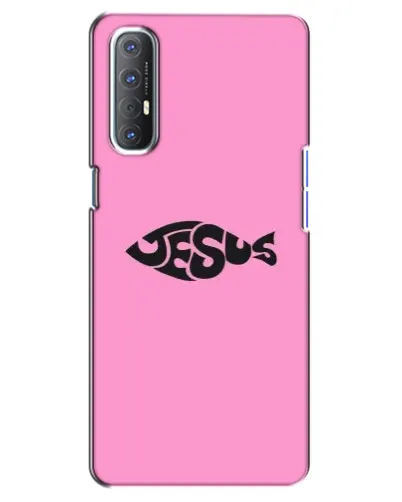 Чехол для OPPO Reno 3 Pro с картинкой «Розовый символ Jesus» Чехол для OPPO Reno 3 Pro с картинкой «Розовый символ Jesus»
