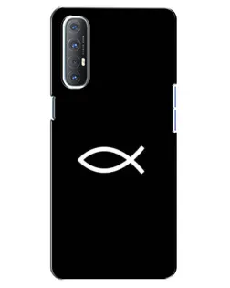 Чохол для OPPO Reno 3 Pro з картинкою «Символ риби Jesus»