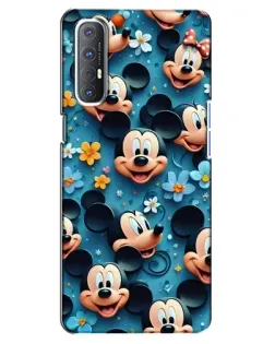 Чехол для OPPO Reno 3 Pro с картинкой «Паттерн Микки и Минни»