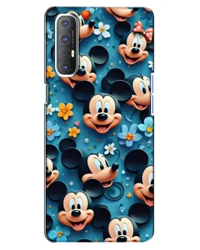 Чехол для OPPO Reno 3 Pro с картинкой «Паттерн Микки и Минни»