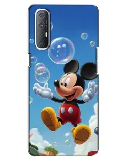 Чехол для OPPO Reno 3 Pro с картинкой «Mickey и мыльные пузыри»
