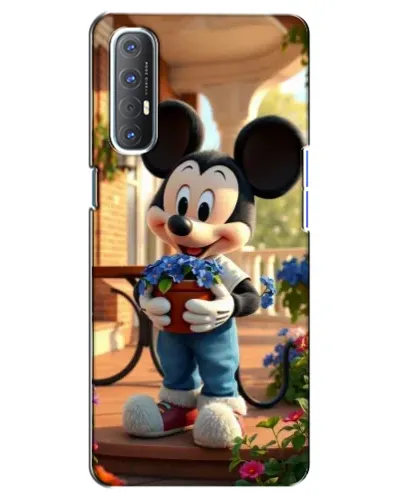 Чехол для OPPO Reno 3 Pro с картинкой «Микки садовод»