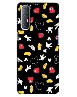 Чехол для OPPO Reno 3 Pro с картинкой «Графический принт лапок»
