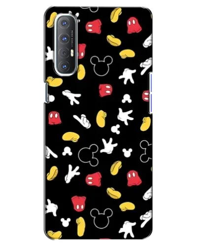 Чехол для OPPO Reno 3 Pro с картинкой «Графический принт лапок»
