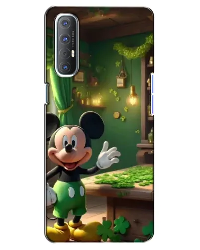 Чехол для OPPO Reno 3 Pro с картинкой «Микки в мастерской»