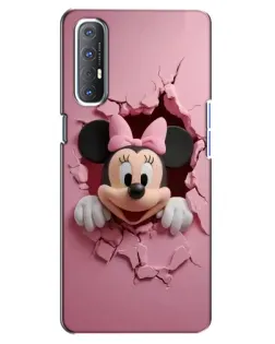Чехол для OPPO Reno 3 Pro с картинкой «Минни сквозь стену»