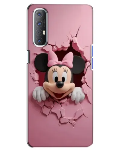 Чехол для OPPO Reno 3 Pro с картинкой «Минни сквозь стену»