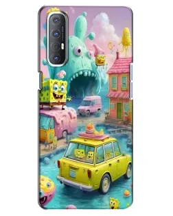 Чехол для OPPO Reno 3 Pro с картинкой «Монстр-трак приключения»