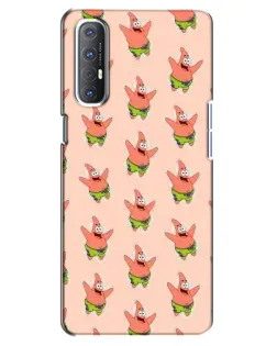 Чехол для OPPO Reno 3 Pro с картинкой «Патрик Стар паттерн»