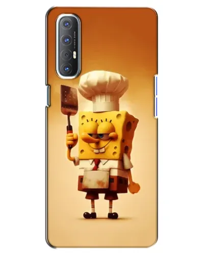 Чехол для OPPO Reno 3 Pro с картинкой «Губка Боб повар»