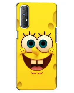 Чехол для OPPO Reno 3 Pro с картинкой «Губка Боб улыбка»