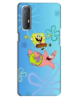 Чехол для OPPO Reno 3 Pro с картинкой «Спанч Боб и Патрик»