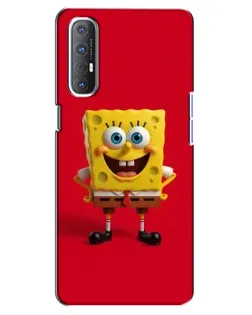 Чехол для OPPO Reno 3 Pro с картинкой «Спанч Боб на красном»