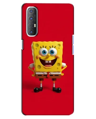 Чехол для OPPO Reno 3 Pro с картинкой «Спанч Боб на красном»