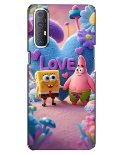 Чехол для OPPO Reno 3 Pro с картинкой «Губка Боб Патрик»