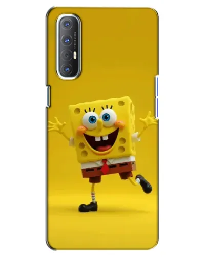 Чехол для OPPO Reno 3 Pro с картинкой «Позитивный Губка Боб»