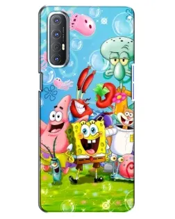 Чехол для OPPO Reno 3 Pro с картинкой «Губка Боб и друзья»