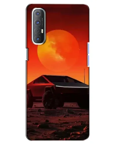Чехол для OPPO Reno 3 Pro с картинкой «Cybertruck на Марсе»