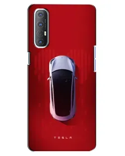 Чехол для OPPO Reno 3 Pro с картинкой «Tesla Top View»