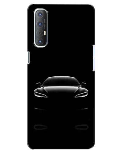 Чехол для OPPO Reno 3 Pro с картинкой «Силуэт Tesla Night»