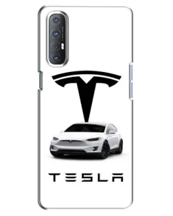 Чехол для OPPO Reno 3 Pro с картинкой «Tesla White Style»
