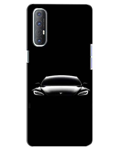 Чехол для OPPO Reno 3 Pro с картинкой «Фары Tesla Night»