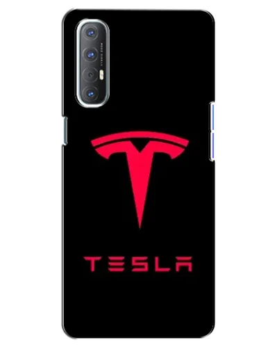 Чехол для OPPO Reno 3 Pro с картинкой «Tesla Red Logo»